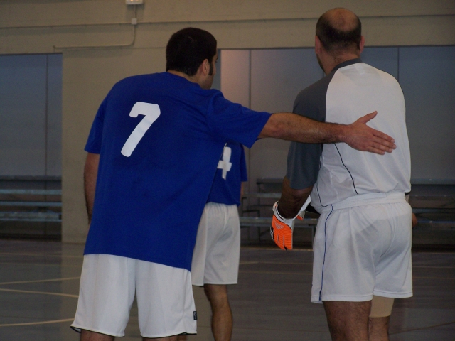 Ruli y Migue comentando una jugada